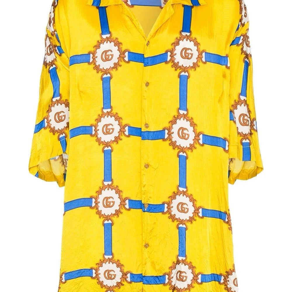 Gucci GG Yellow Bowling Shirt
